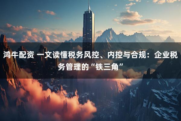 鸿牛配资 一文读懂税务风控、内控与合规：企业税务管理的“铁三角”